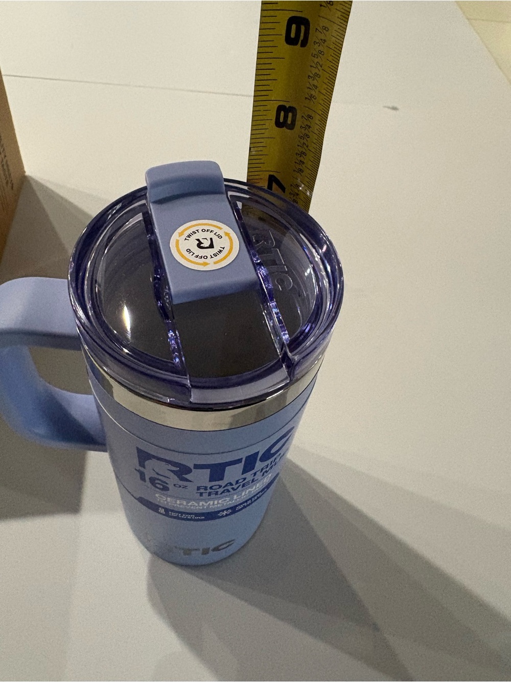 RTIC 16oz Road Trip Travel Mug in Periwinkle, New - Picture 6 of 8
